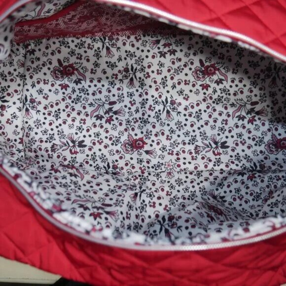 Vera Bradley Large Travel Duffel Bag Cardinal Red Performance Twill Carry On - Picture 5 of 9